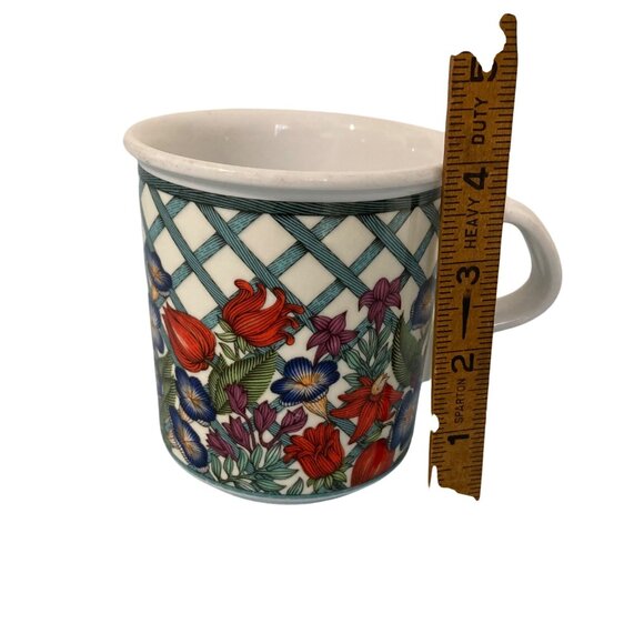 Dansk Nordic Garden Floral Lattice Porcelain Mug - Picture 7 of 8